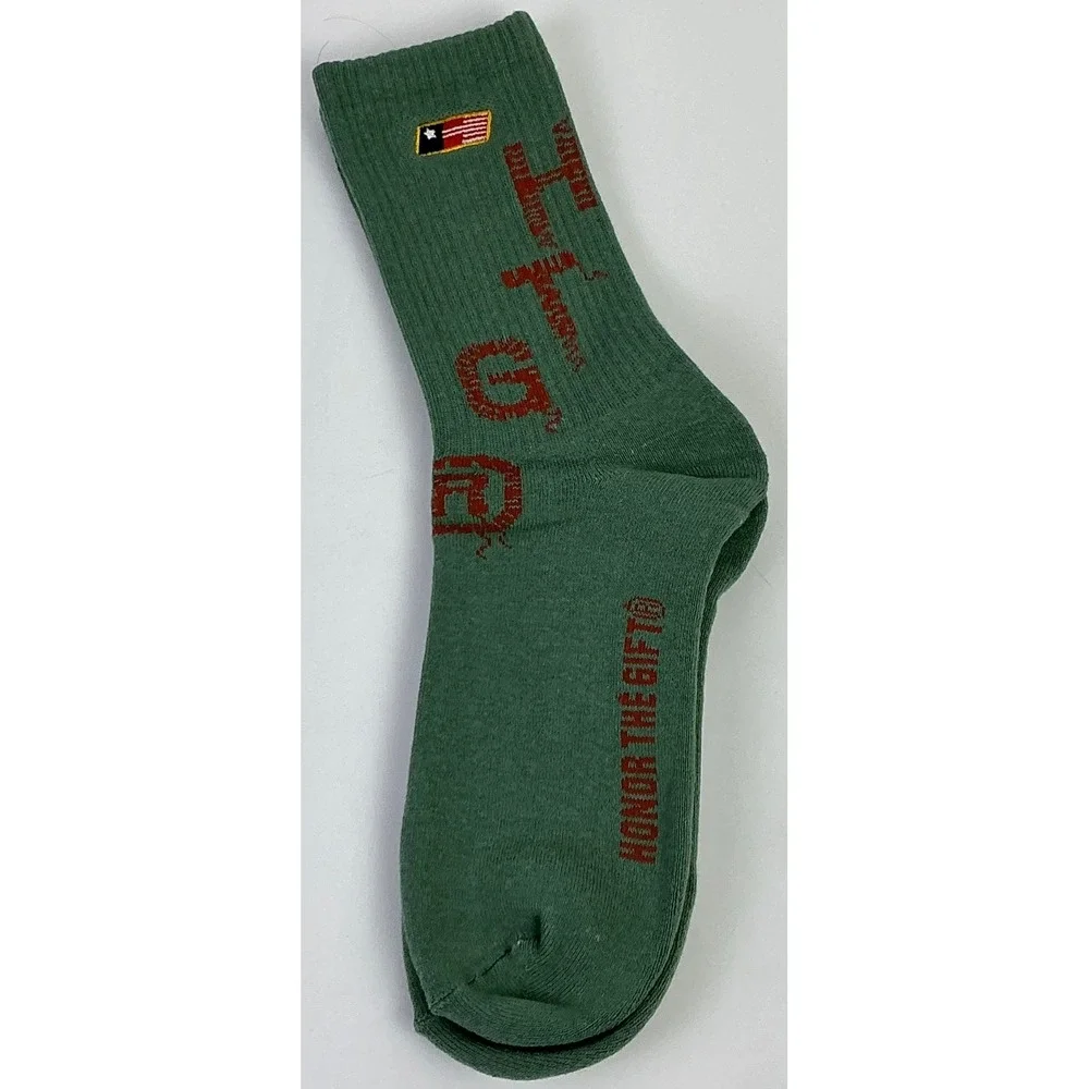 NWT Honor The Gift HTG Weathered‎ Socks Sage Green Size 8–11 Cotton Socks